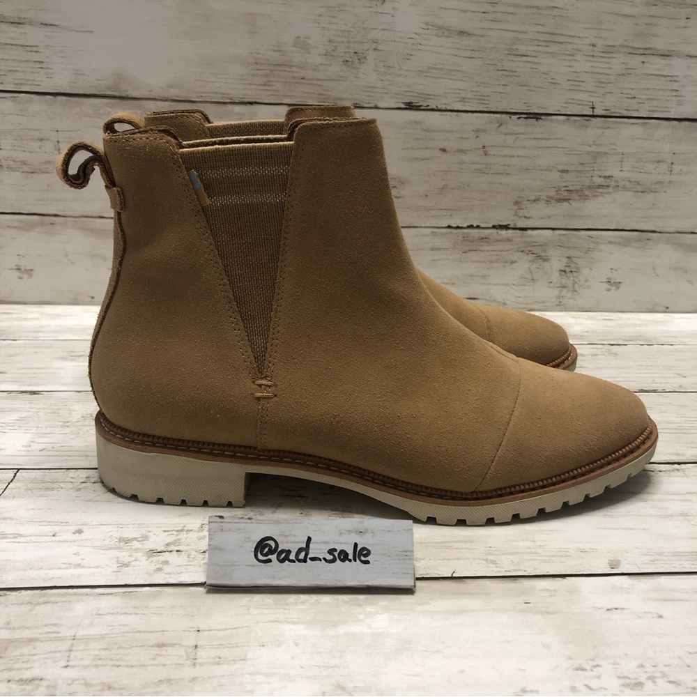Toms Cleo Women’s Ankle Tan Suede Leather Boots Size W 8.5